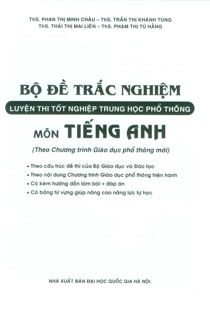 BỘ ĐỀ TRẮC NGHIỆM LUYỆN THI TỐT NGHIỆP THPT MÔN TIẾNG ANH (Theo Chương trình GDPT mới)